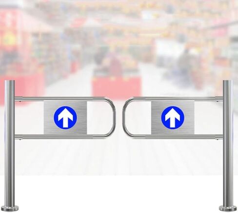Universal Warehouse Safety Gate - Automatic Closing Metal Swing Door for Pedestrian Use Ideal for Supermarkets Libraries and Store Entrances 170x97cm in Kuwait