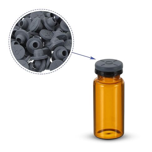 PATIKIL 13mm Vial Rubber Stoppers, 200 Pack Mushroom Injection Ports Stopper for Opening Glass Vials and Liquid Culture Jars Bottles Tanks, Gray in Saudi Arabia