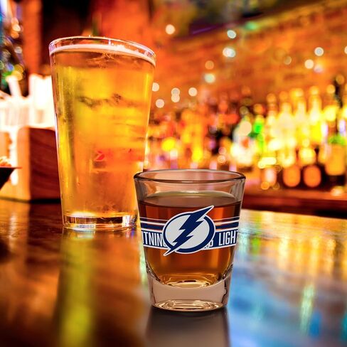 ريكو إندستريز NHL Hockey Tampa Bay Lightning Standard 1.7oz زجاج متين لقضبان الألعاب والمنزل in Kuwait