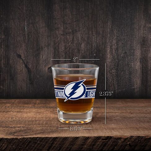ريكو إندستريز NHL Hockey Tampa Bay Lightning Standard 1.7oz زجاج متين لقضبان الألعاب والمنزل in Kuwait