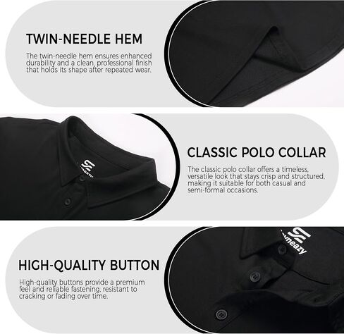 Big and Tall Heavyweight Casual Polo Shirts for Men Moisture Wicking in Saudi Arabia