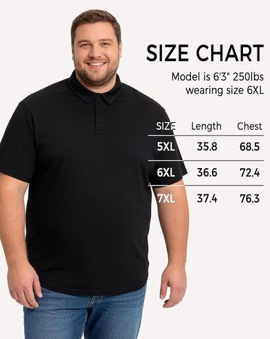 Big and Tall Heavyweight Casual Polo Shirts for Men Moisture Wicking in Saudi Arabia