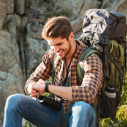 أربطة نايلون متوافقة مع ساعة Samsung Galaxy Watch 7 6 5 4 Active 2 FE 40 مم 44 مم / ساعة 6/4 كلاسيكية / 5 Pro 45 مم / ساعة 3، 20 مم أربطة رياضية قابلة للتمدد قابلة للتعديل - أسود in Kuwait