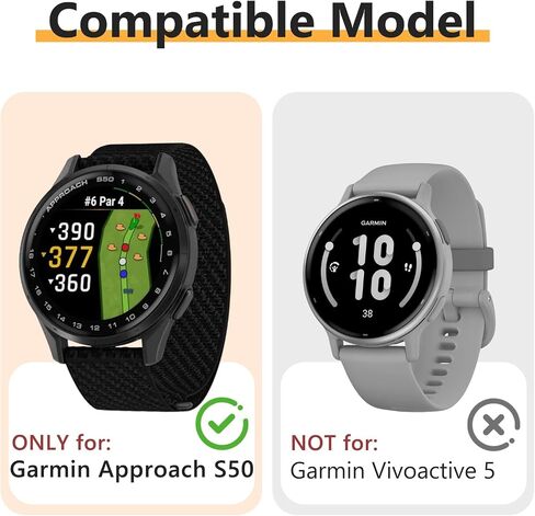 عبوتان متوافقتان مع حافظة واقي الشاشة Garmin Approach S50، ممتص الصدمات من البولي كربونات الصلب بتغطية كاملة وملحقات حماية مدمجة في طبقة زجاجية مقسى in Kuwait