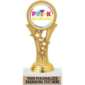 كأس التخرج - 6 بوصات Gold Starbeam Preschool Graduate Pre-K Personalized Awards Prime in Kuwait