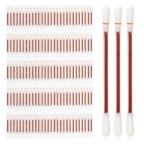 Iodine Swabs Individually Wrapped Disposable Povidone Iodine Swabsticks, Medical Iodophor Cotton Buds Solution Filled Bulk Nasal Ears Qtips for Wound Care Travel Outdoor Home First Aid Kit 100 Count in Saudi Arabia