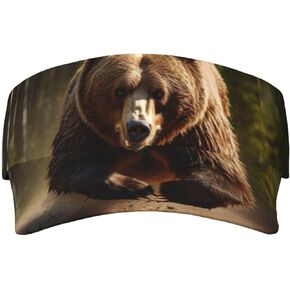 قبعات Bear Running1 الرياضية الواقية من الشمس قابلة للتعديل للجري والتنس وقبعة شمسية للنساء والرجال باللون الأسود in Kuwait