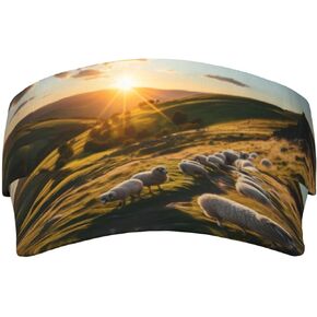 قبعات Sunset Pasture 2 الرياضية الواقية من الشمس قابلة للتعديل للجري والجولف والتنس قبعة شمسية للنساء والرجال باللون الأسود in Kuwait