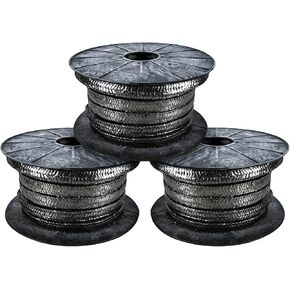 Pure Graphite Braided Packing Seal for Valves, Pumps, and Steam Applications(6x6mm - 20ft) in Saudi Arabia