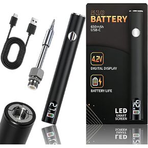 قلم عربة لحام كهربائي لاسلكي محمول، مجموعة لحام قابلة لإعادة الشحن 3 درجات حرارة مع شاشة LED، موصل عالمي 510 خيط، أداة لحام للمبتدئين لإصلاح الإلكترونيات، DIY ولوحة الدوائر in Kuwait