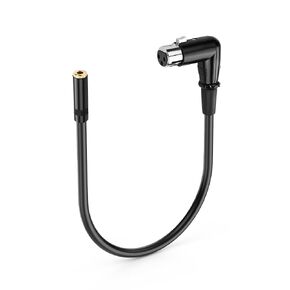 كابل محول الزاوية اليمنى XLR إلى 1/8، كابل صوت ستيريو أنثى 90 درجة XLR إلى 3.5 مم TRS أنثى لميكروفون خلاط مكبر الصوت (0.3 متر/1 قدم) in Kuwait