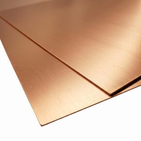 صفيحة نحاسية من OnlineMetals C110 - 6 بوصة × 12 بوصة، قياس 18، قطعتان | لوحة نحاسية نقية للحرف اليدوية، وصناعة المجوهرات، والتشكيل الكهربائي، والحفر، والبوجا، وبناء النماذج، والأعمال اليدوية، والفنون، وديكور الحائط، والكمبيوتر، والمشروعات المنزلية in Kuwait