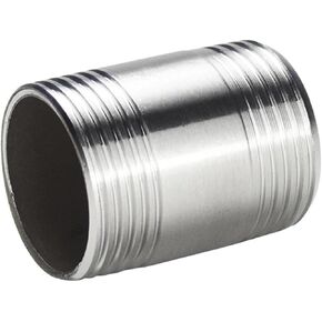 1/8" 1/4" 3/8" 1/2" 3/4" 1" Equal Male Thread 304 Stainless Steel Nipple Pipe Fitting Connector Coupler (3/8") in Saudi Arabia