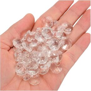 Hanging Crystals Prisms 50Pcs 14mm Crystal Prisms Clear Octagonal Beads for Lamp Light Decorations Hangings Crystals for Decoration in Kuwait