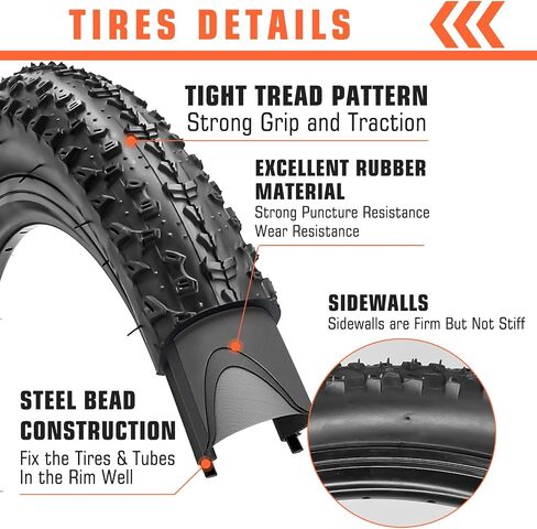 1 or 2 Pack 20 x 2.35 Bike Tire 20 inch Bike Tire Folding Replacement Bicycle Tire for MTB Mountain Bike BMX Bicycle and Commuter Bike in Saudi Arabia