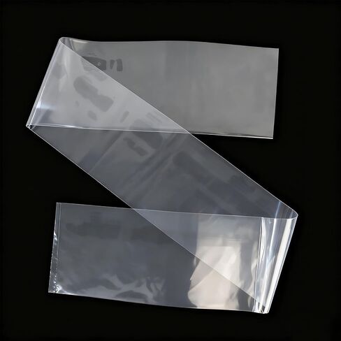 Klmnop Long Sleeve Poly Bags 6x51 Inch 60 Pack, 2 Mil Clear Plastic Poster Sleeves for Storage–Flat Open Waterproof Tubular Design, Protective Cover for Blueprints, Narrow Items & Large Posters in Saudi Arabia