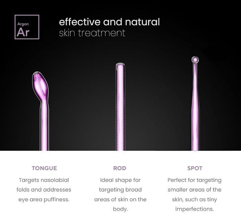 NuDerma Professional Skin Therapy Wand - Portable Skin Therapy Machine with 6 Neon & Argon Wands – Boost Your Skin – Clear Firm & Tighten in Kuwait