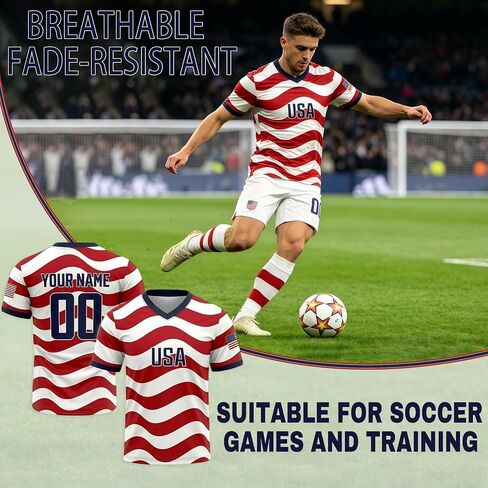 Ships Next Day,Custom 2026 National Soccer Jersey for Men Women Kids Personalized Fashion Fans Game Shirt with Name Number in Kuwait