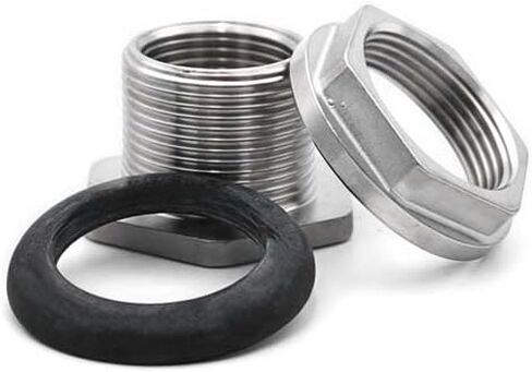 1-1/2" BSP Internal Thread 304 Stainless Steel External Bulkhead Joint Water Tank Joint Connector in Kuwait