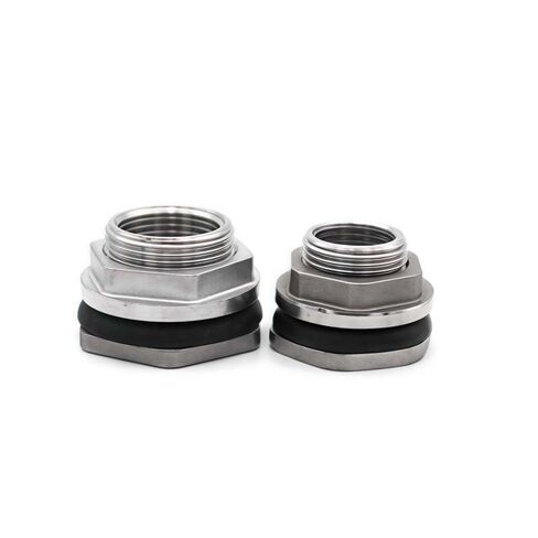 1-1/4" BSP Internal Thread 304 Stainless Steel External Bulkhead Joint Water Tank Joint Connector Fittings in Kuwait