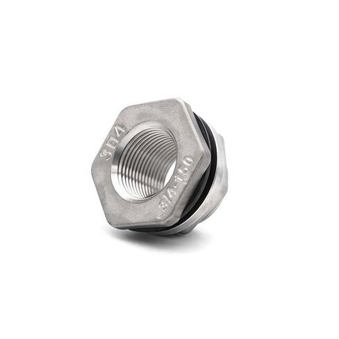 1-1/4" BSP Internal Thread 304 Stainless Steel External Bulkhead Joint Water Tank Joint Connector Fittings in Kuwait