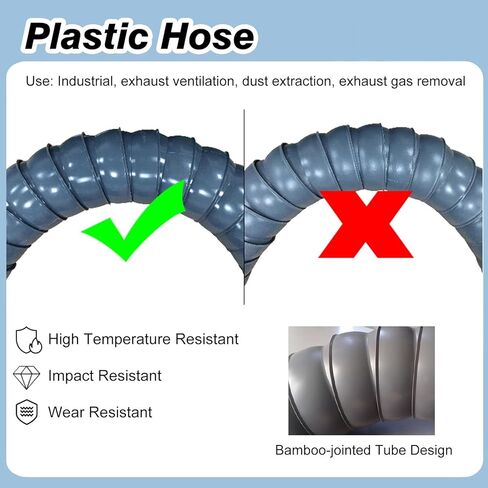 Plastic Air Extractor Hose Tube for Welding Dust, 39in Flexible Duct Collector Arm with Hood, Oily Smoke And Fumes, Air Cleaning Equipment(White,Id 100MM(3 8/9in)) in Kuwait