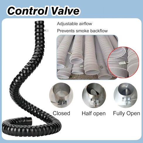 Plastic Air Extractor Hose Tube for Welding Dust, 39in Flexible Duct Collector Arm with Hood, Oily Smoke And Fumes, Air Cleaning Equipment(White,Id 100MM(3 8/9in)) in Kuwait