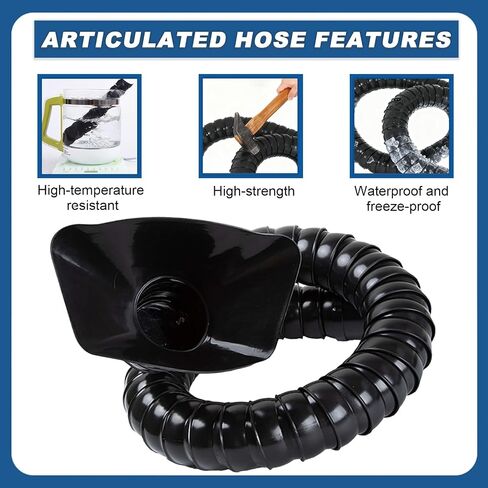 Hard 50 75mm OD Articulated Hose, 2.6 3.3 4.9 6.6ft Long Air Extractor Flexible Duct Collector Arm with Hood, for Laboratory Smoke Remove Pipe(OD-3inch/75MM,L2.6FT/0.8m) in Kuwait