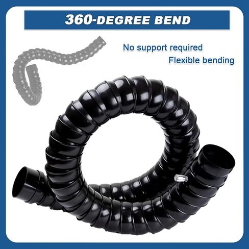Hard 50 75mm OD Articulated Hose, 2.6 3.3 4.9 6.6ft Long Air Extractor Flexible Duct Collector Arm with Hood, for Laboratory Smoke Remove Pipe(OD-3inch/75MM,L2.6FT/0.8m) in Kuwait