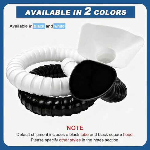 Hard 50 75mm OD Articulated Hose, 2.6 3.3 4.9 6.6ft Long Air Extractor Flexible Duct Collector Arm with Hood, for Laboratory Smoke Remove Pipe(OD-3inch/75MM,L2.6FT/0.8m) in Kuwait