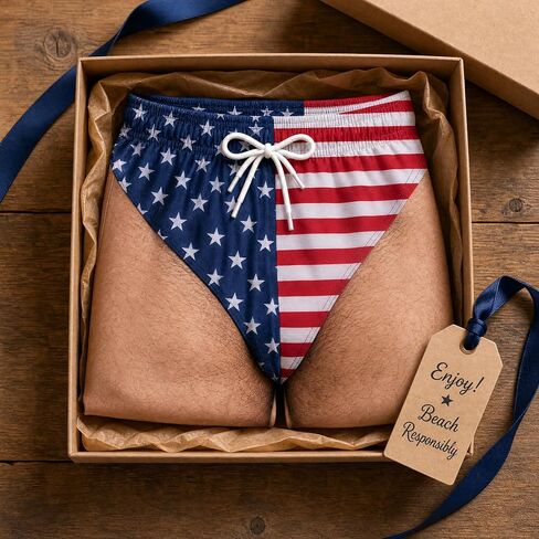 Men's Patriotic Swim Trunks - American Flag Freedom & Chill Quick Dry Beach Shorts with Mesh Lining - Funny Summer Vacation Gifts for Him - Above Knee Swimwear in Kuwait