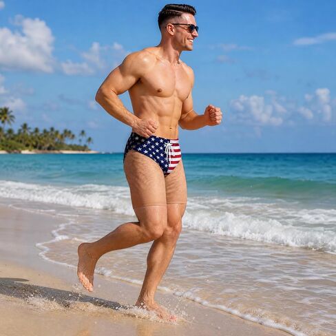 Men's Patriotic Swim Trunks - American Flag Freedom & Chill Quick Dry Beach Shorts with Mesh Lining - Funny Summer Vacation Gifts for Him - Above Knee Swimwear in Kuwait