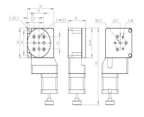 Motorised Rotary Table Hollow Rotary Platform Motorised Indexing Table Angle Table Y200RA60 in Kuwait