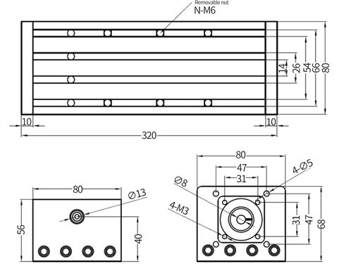 Effective Stroke 200mm Linear Guide Rail Way SFU1605 Ball Screw Motion Module with 23 Stepper Motor in Saudi Arabia
