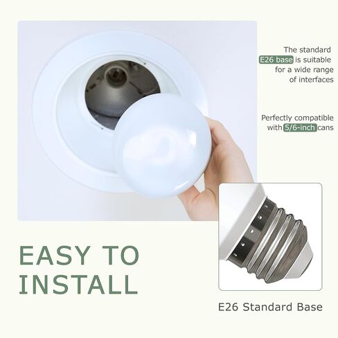 evelor 12 حزمة BR30 مصابيح LED للفيضانات 65 واط مكافئة، 7 واط كفاءة في استخدام الطاقة، مصابيح 800LM قابلة للتعتيم 5000 كيلو ضوء النهار الأبيض، قاعدة E26 للعلب المريحة، غرفة نوم المطبخ المنزلي الداخلي، 15000 ساعة، ETL in Kuwait