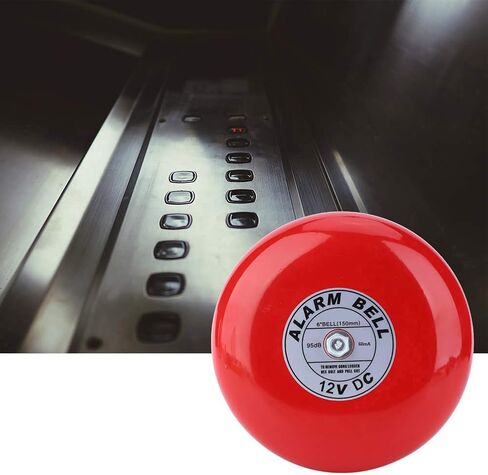 Estink Fire Alarm Bell, CB-6B 95dB 5.9in Aluminum Base Electric Round Alarm for School, Elevators, Industrial Applications (DC12V) in Kuwait