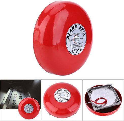 Estink Fire Alarm Bell, CB-6B 95dB 5.9in Aluminum Base Electric Round Alarm for School, Elevators, Industrial Applications (DC12V) in Kuwait