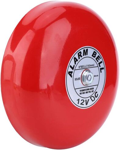 Estink Fire Alarm Bell, CB-6B 95dB 5.9in Aluminum Base Electric Round Alarm for School, Elevators, Industrial Applications (DC12V) in Kuwait