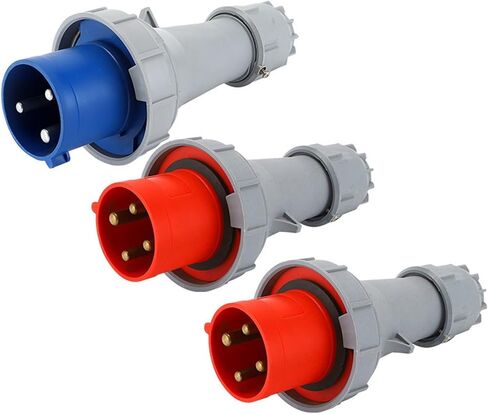 1 PCS Blue 63A 125A Industrial Socket Wall-Mounted Exposed and Concealed(LX 3432-3 core 125A) in Kuwait
