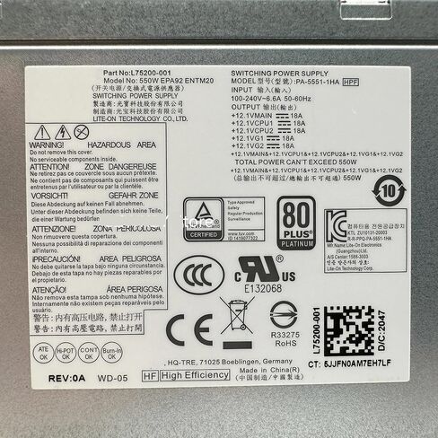 ل 800 880 G4 G5 G6 PA-5551-1HA PCK026 L75200-004 L75200-001 550 واط امدادات الطاقة in Kuwait
