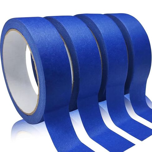 Masking Tape 4 Rolls, Premium Painters Tape 88 Yards (0.94 inch x 22 Yard x 4) Easy Removal Multi-Purpose Adhesive Paint Tapes for Wall Painting, DIY Artist Craft Arts, Decoration, Drafting in Kuwait