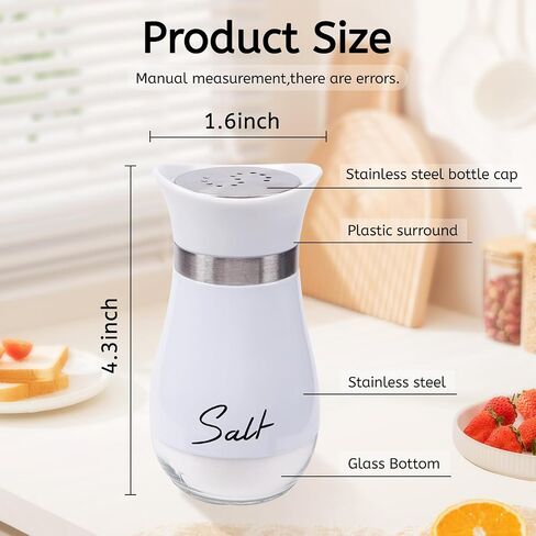 Salt and Pepper Shakers Set, 4 oz Stainless Steel Salt Pepper Shaker Containers for Kitchen Cooking, BBQ in Kuwait