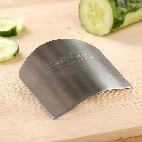 Stainless Steel Finger Guard for Cutting, Adjustable Anti-Cut Kitchen Hand Shield, Reusable Metal Finger Protector for Chopping Vegetables, Fruit, Meat, Slicing, Dicing & Meal Prep in Saudi Arabia