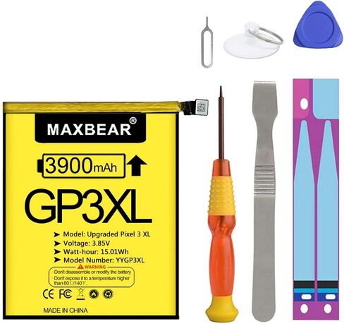 بطارية Pixel 6A، (محدثة) بطارية بديلة ليثيوم بوليمر بقدرة 5800 مللي أمبير في الساعة 3.85 فولت لجهاز Google Pixel 6A موديل GX7AS، GB62Z، G1AZG، GB17L مع مجموعة أدوات الإصلاح in Kuwait