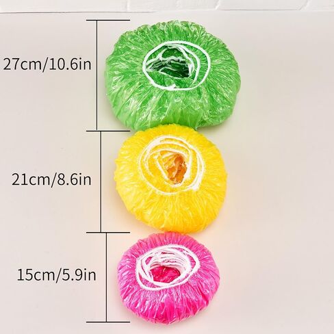 60PCS Mix Color Reusable Elastic Bowl Storage Covers,3 Sizes and Colorful Plastic Wrap Dish Plate Covers(Random colour) in Kuwait