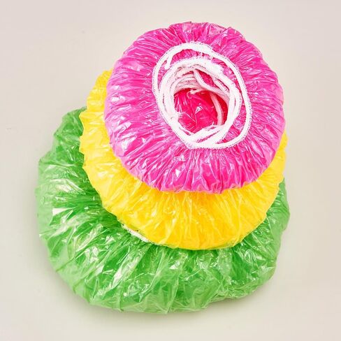 60PCS Mix Color Reusable Elastic Bowl Storage Covers,3 Sizes and Colorful Plastic Wrap Dish Plate Covers(Random colour) in Kuwait