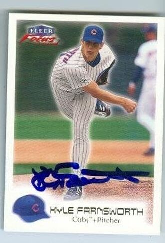 توقيعه 158353 Chicago Cubs 2000 Fleer Focus رقم 112 كايل فارنسورث بطاقة بيسبول موقعة in Kuwait