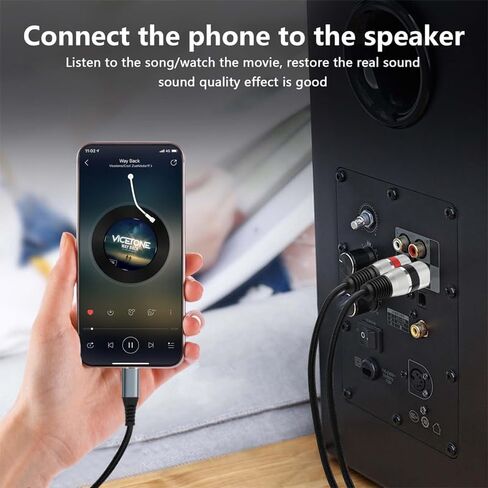 كابل ذكر USB-C إلى 2 XLR، كابل صوت متوازن بطول 6.5 قدم/2 متر مع حلقات حمراء/سوداء - لمعدات الصوت الاحترافية، والخلاطات، وأنظمة PA (6.5 قدم/2 متر USB-C إلى ذكر XLR مزدوج) in Kuwait