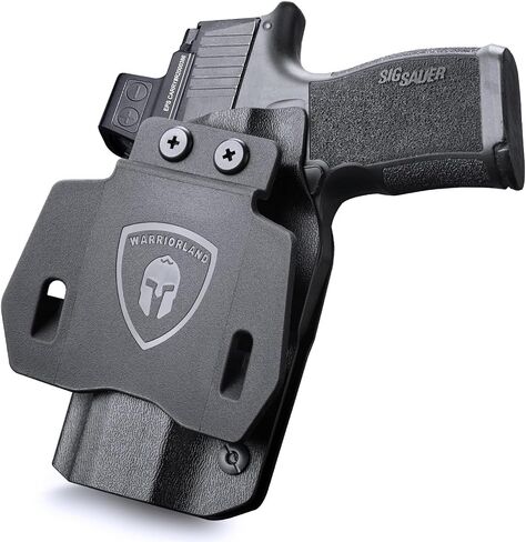 WARRIORLAND OWB Kydex Paddle Holster، اختياري لـ Glock 43/ 43X/ 43Xmos & 17/20/ 21/22/ 23 Gen 3-5، Sig P365XL، Ruger Max-9/ LCP Max .380، Walther PPS M2، يناسب حزام 1.5 بوصة - 1.75 بوصة، قطع بصريات وتعديل. غير قادر in Kuwait