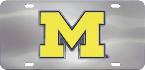 لوحة ترخيص من الكروم بشعار Michigan Wolverines ثلاثي الأبعاد in Kuwait